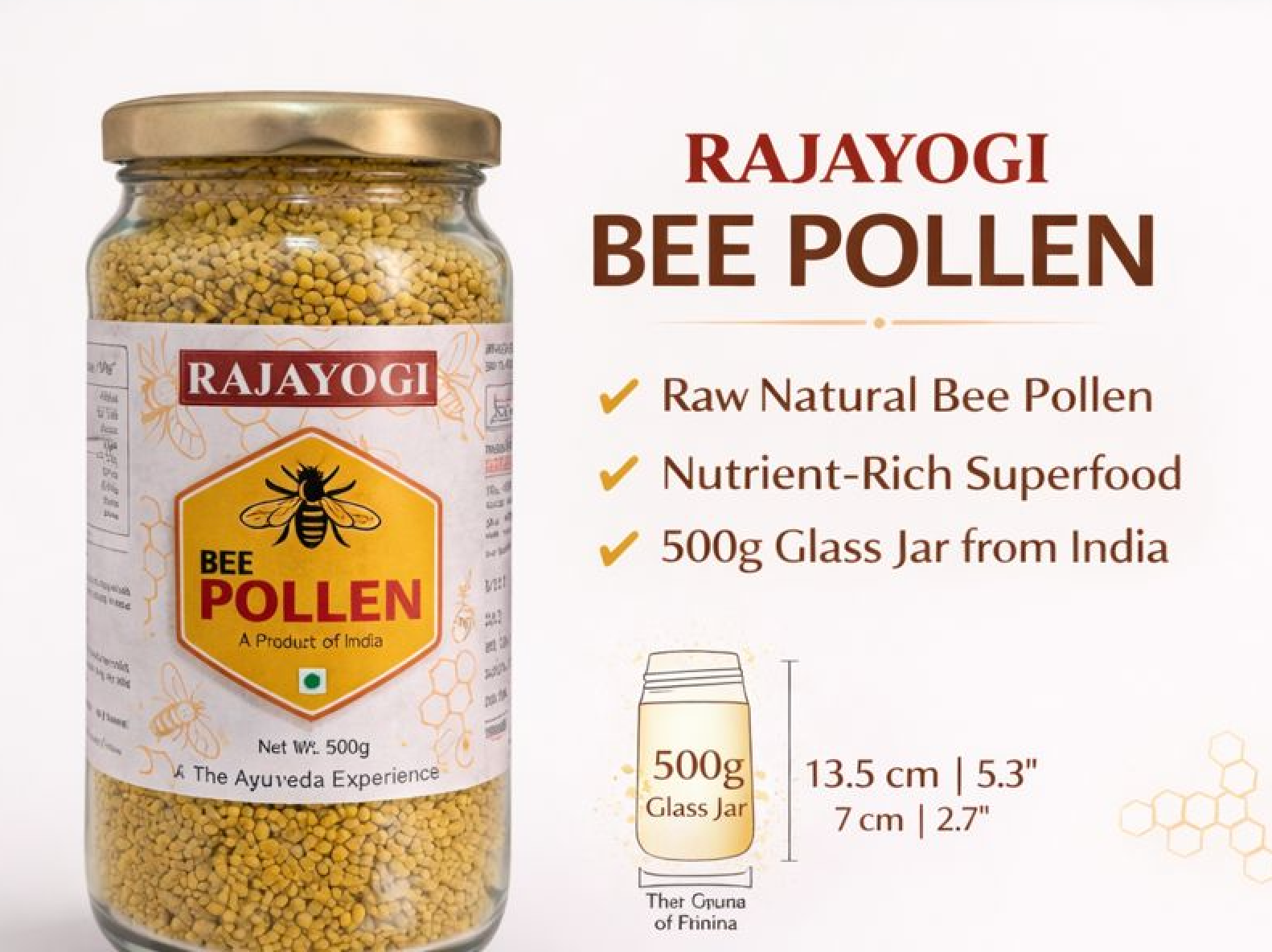 Rajayogi Premium Himalayan Bee Pollen 500g – Raw, Natural & Pure Superfood - Image 3