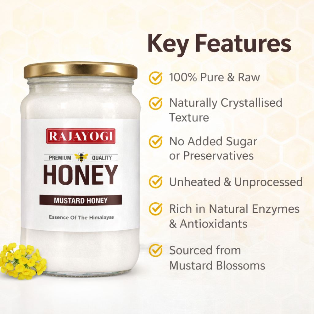 Rajayogi Natural Mustard Crystallized Honey - Image 2